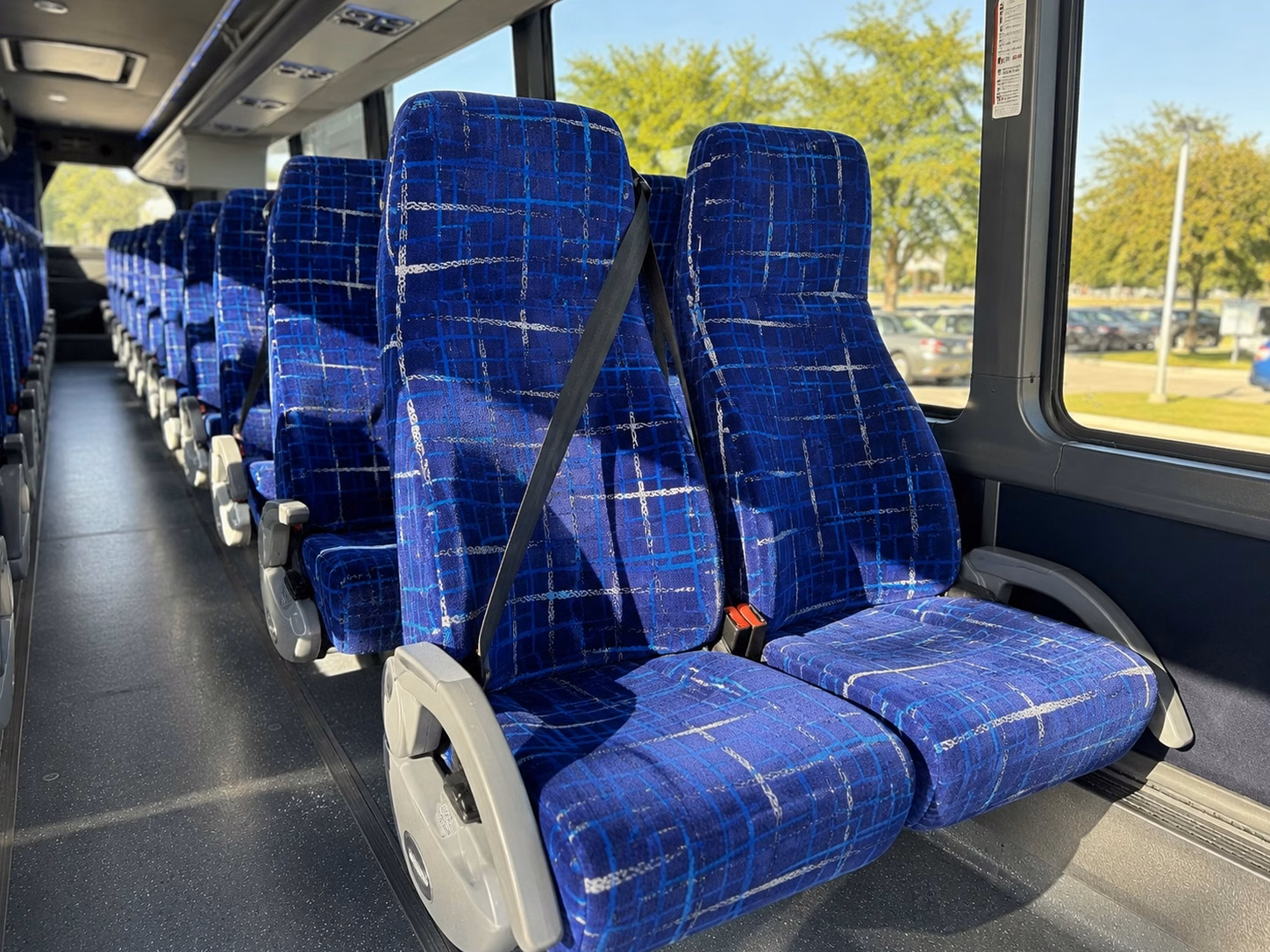 kent charter bus rental interior